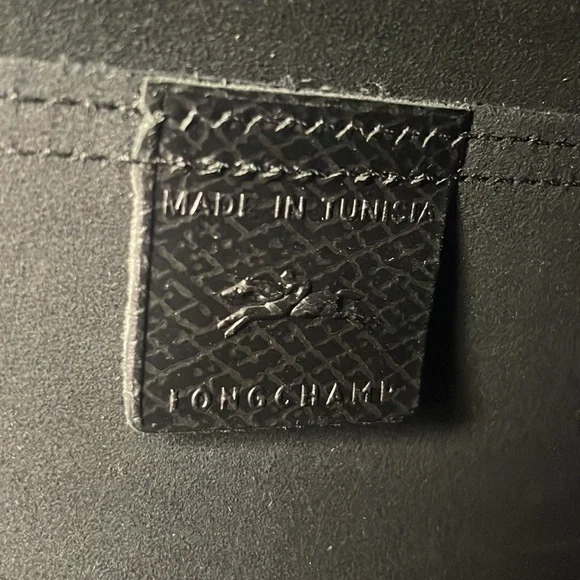 New Longchamp Cavalcade Lambskin Leather Shoulder Tote Bag Purse Black - Picture 14 of 16